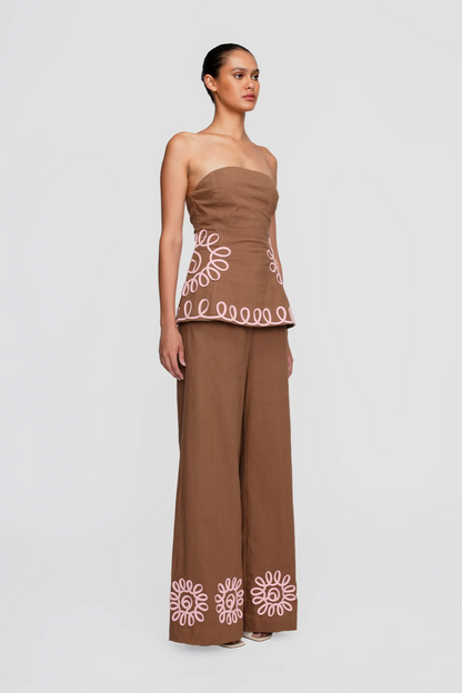 The Wolf Gang Estela Pants-Chocolate