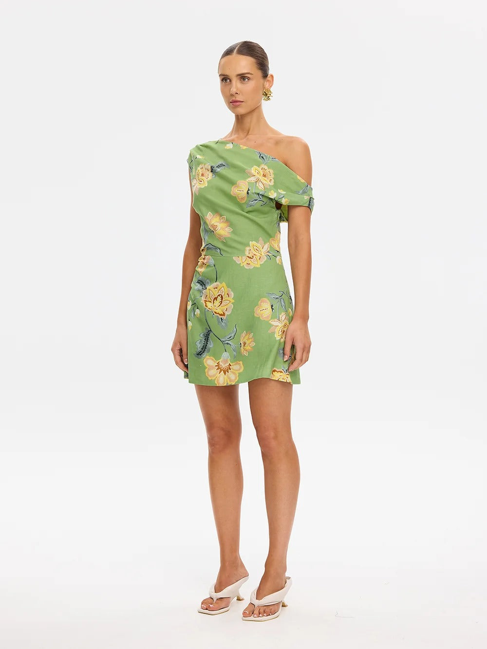 Kivari Eve Off The Shoulder Dress -Green