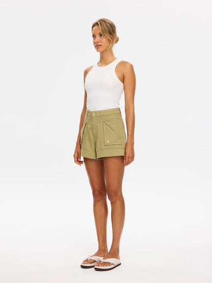 Kivari Celene Denim Short - Olive