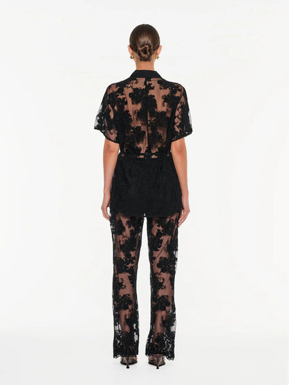 Kivari Jaxon Lace Shirt - Black
