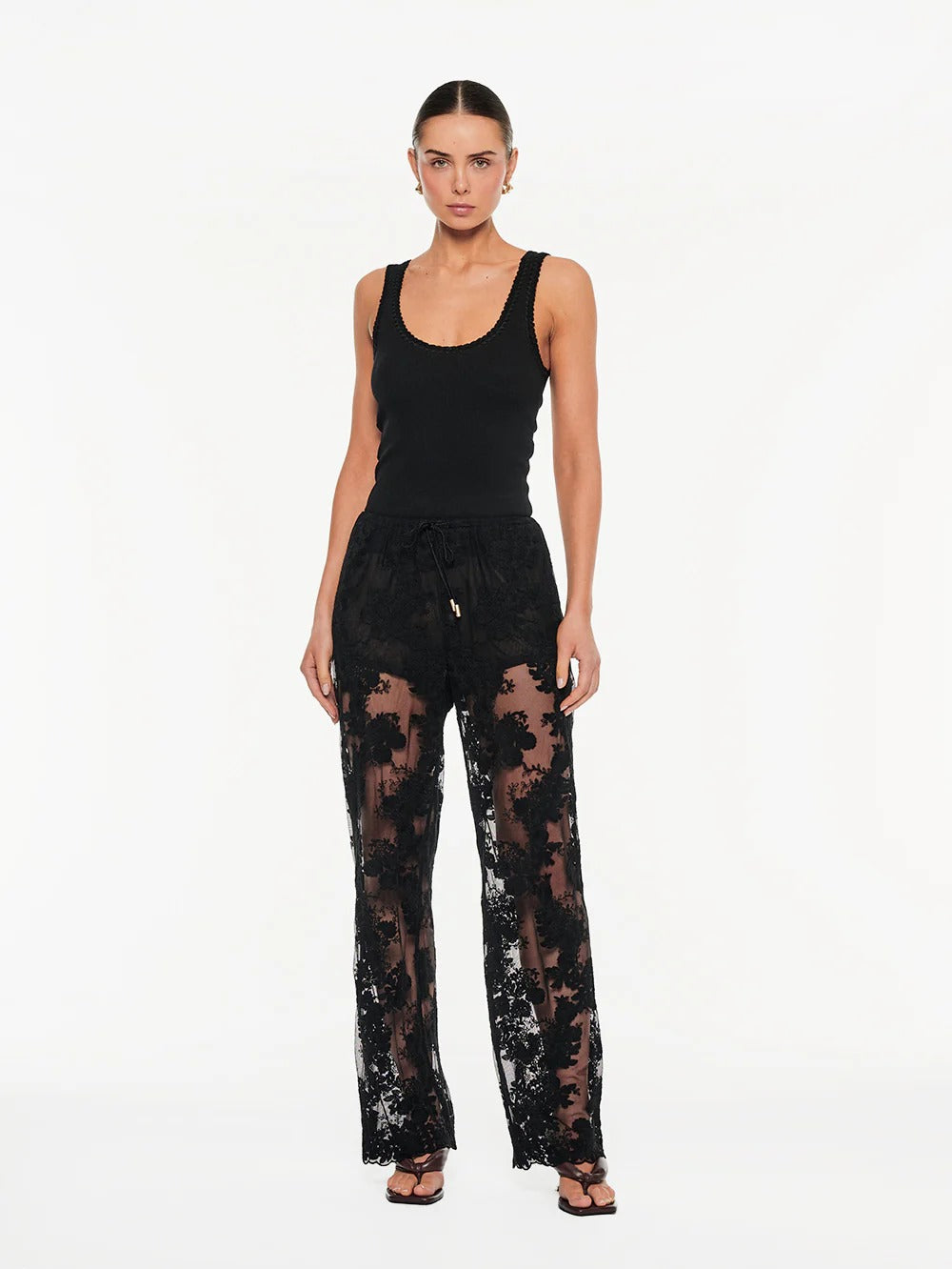 Kivari Jaxon Lace Pant - Black