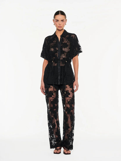 Kivari Jaxon Lace Shirt - Black
