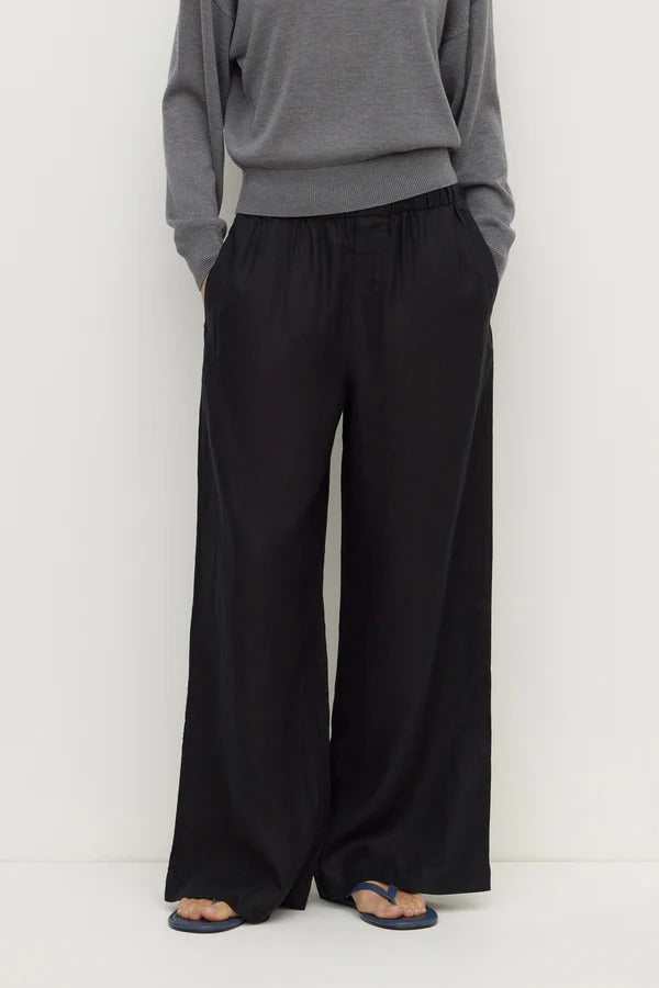 Assembly Label Everyday Linen Pant - Black