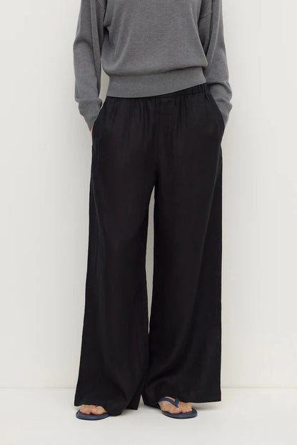 Assembly Label Everyday Linen Pant - Black