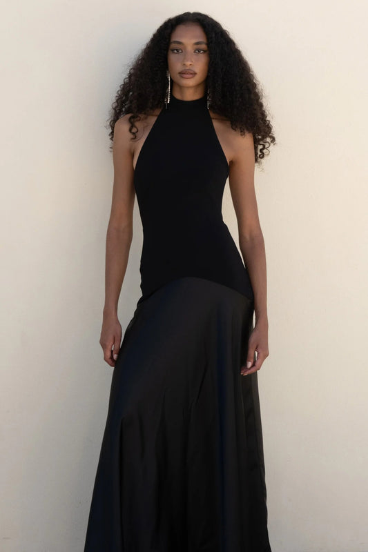 Nookie Alice High Neck Maxi -Black