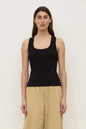 Assembly Label Robyn Scoop Neck Rib Tank - Black