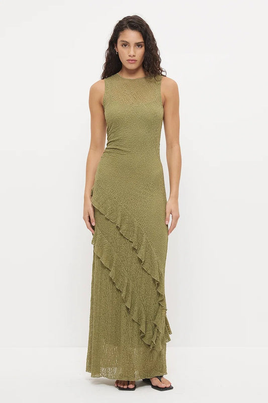 Mon Renn Kira Lace Dress - Khaki