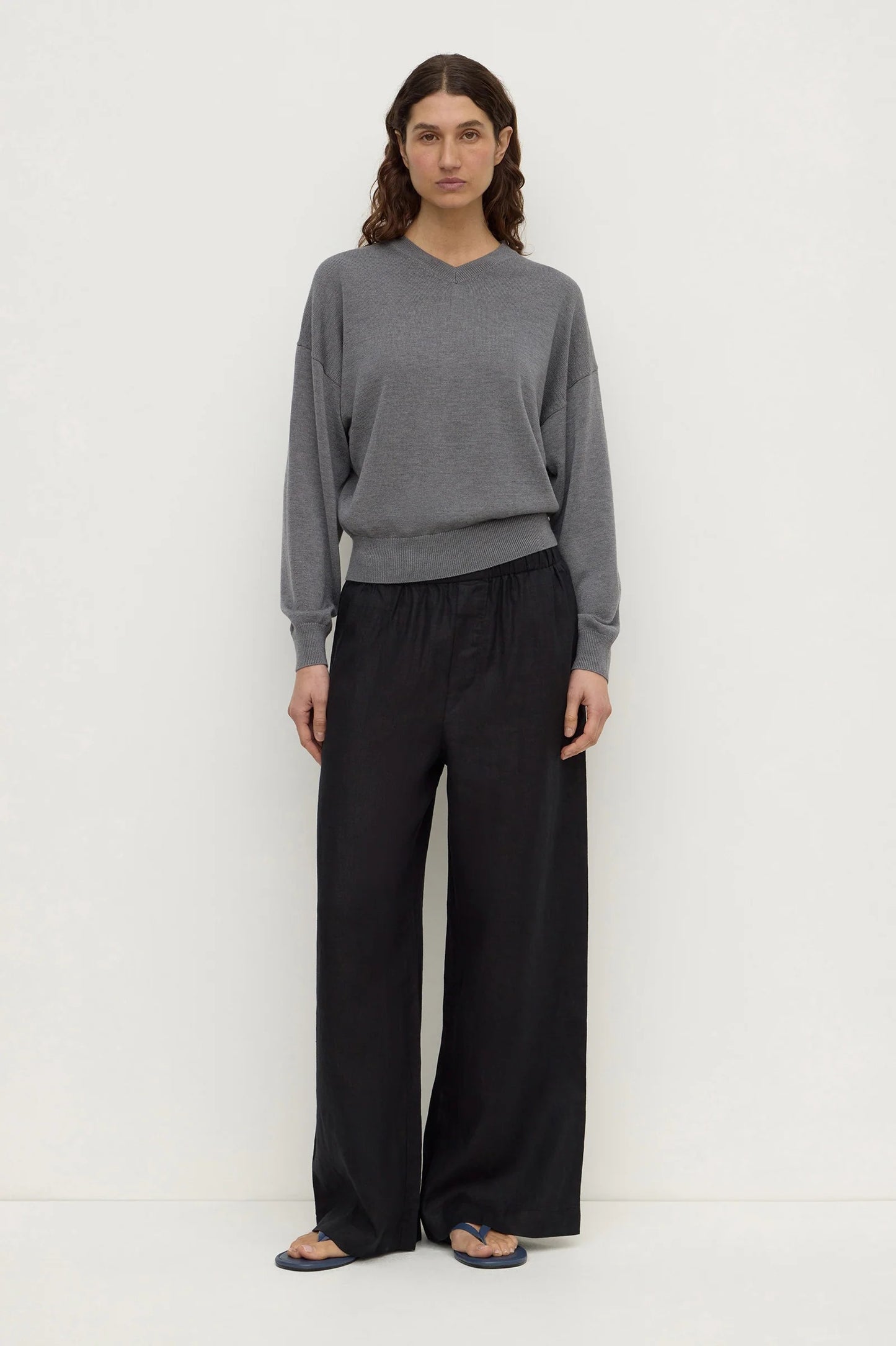 Assembly Label Everyday Linen Pant - Black