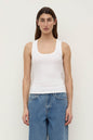 Assembly Label Robyn Scoop Neck Rib Tank - White