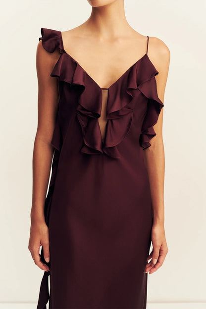 Agnes Ruffle Slip Maxi Dress