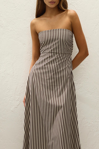 Faithfull The Label Casimoro Midi Dress - Rita Stripe Port