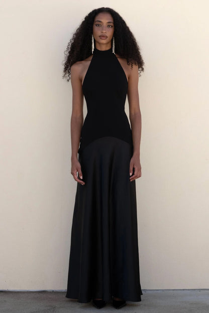Nookie Alice High Neck Maxi -Black