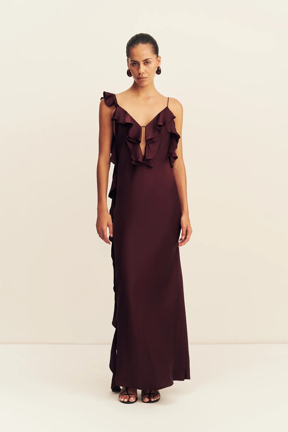 Agnes Ruffle Slip Maxi Dress