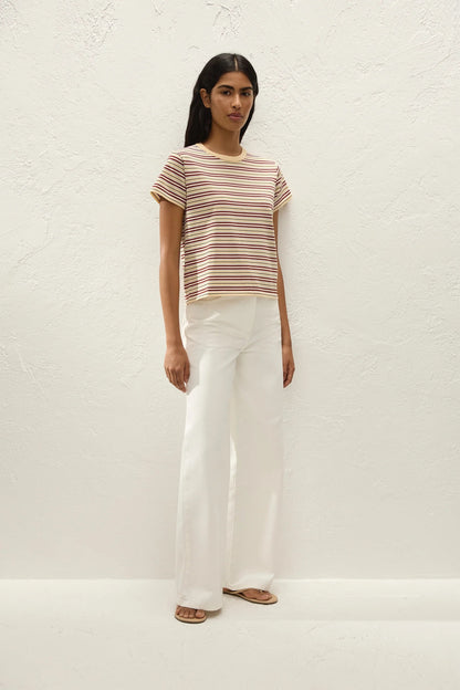 Faithfull The Brand Estela T-Shirt -Cila Stripe Butter