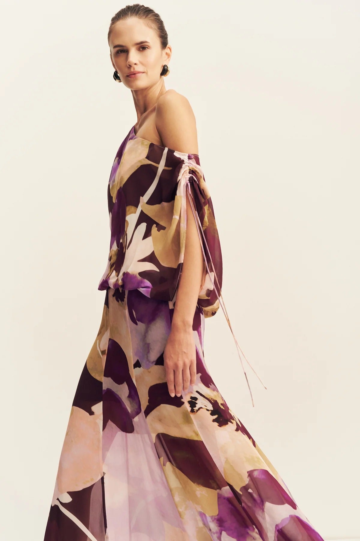Shona Joy - Gia Off Shoulder Blouson Maxi Dress