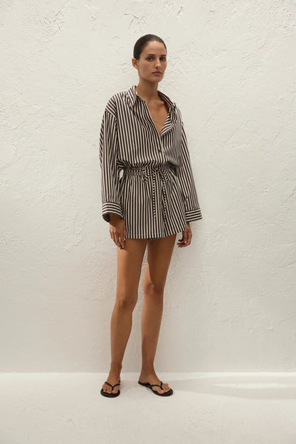 Faithfull The Brand Belas Playsuit - Rita Stripe Port