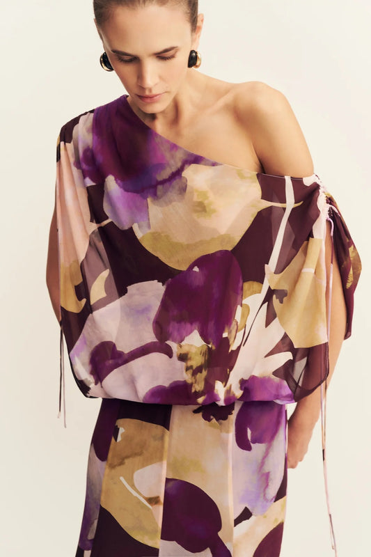 Shona Joy - Gia Off Shoulder Blouson Maxi Dress