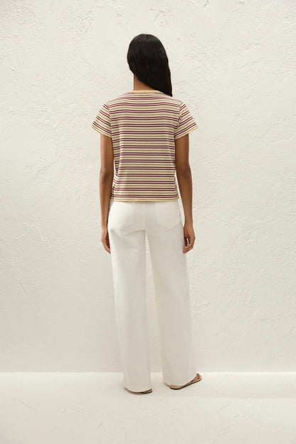 Faithfull The Brand Estela T-Shirt -Cila Stripe Butter