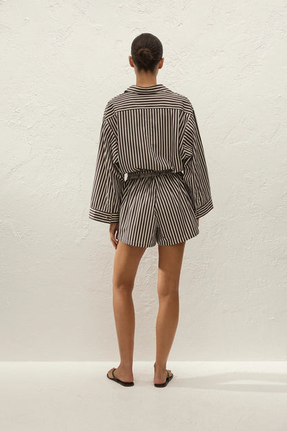 Faithfull The Brand Belas Playsuit - Rita Stripe Port