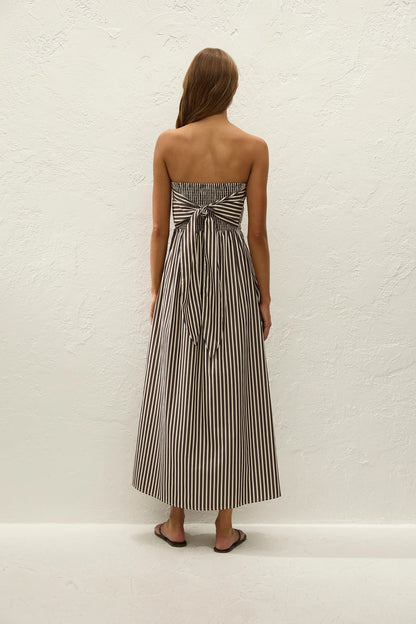 Faithfull The Label Casimoro Midi Dress - Rita Stripe Port