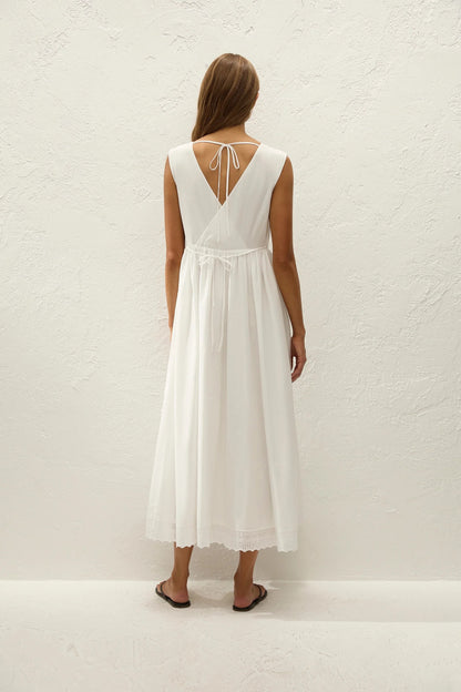 Faithfull The Brand Dalila Midi Dress - Antique White