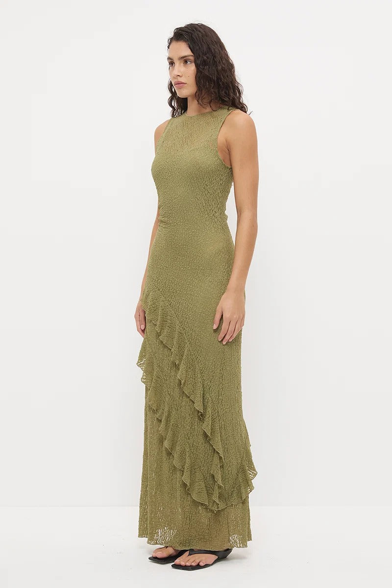 Mon Renn Kira Lace Dress - Khaki
