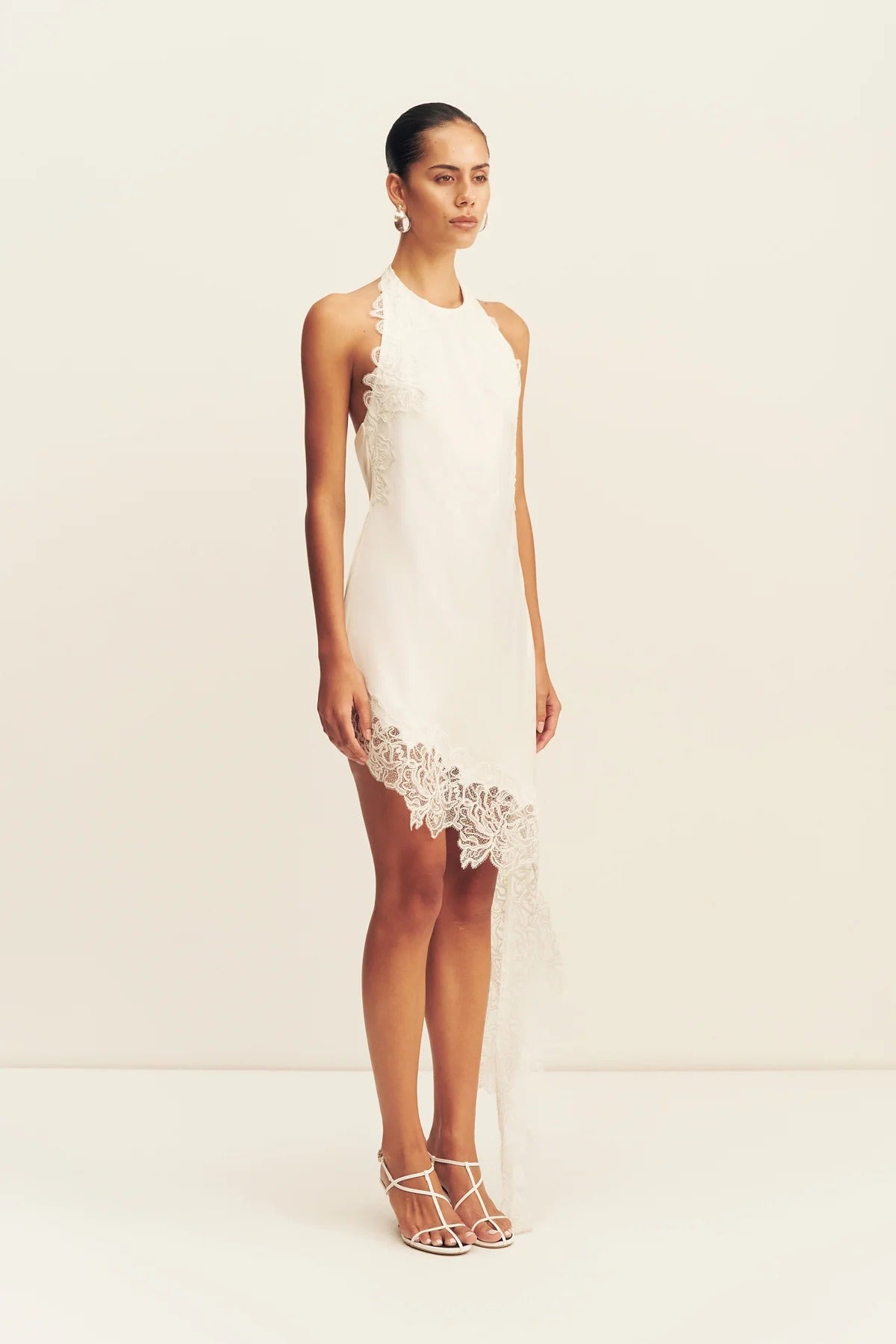 Shona Joy - Eniko Lace Open Back Mini Dress - Ivory