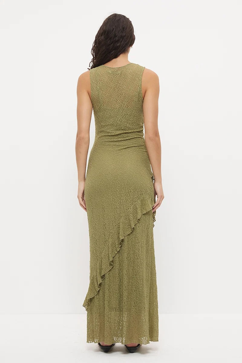Mon Renn Kira Lace Dress - Khaki