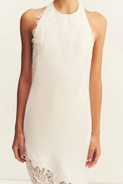 Shona Joy - Eniko Lace Open Back Mini Dress - Ivory