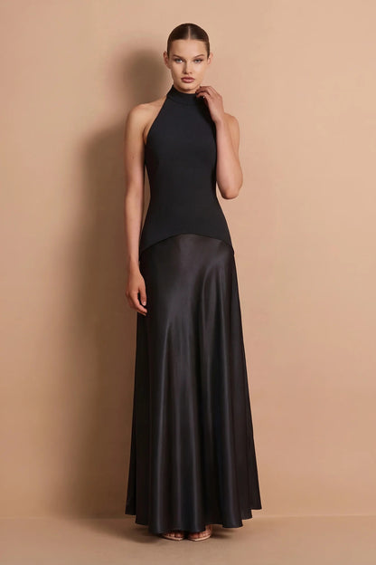 Nookie Alice High Neck Maxi -Black