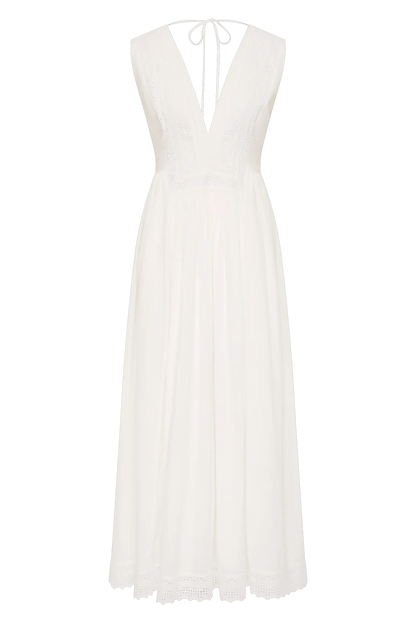 Faithfull The Brand Dalila Midi Dress - Antique White