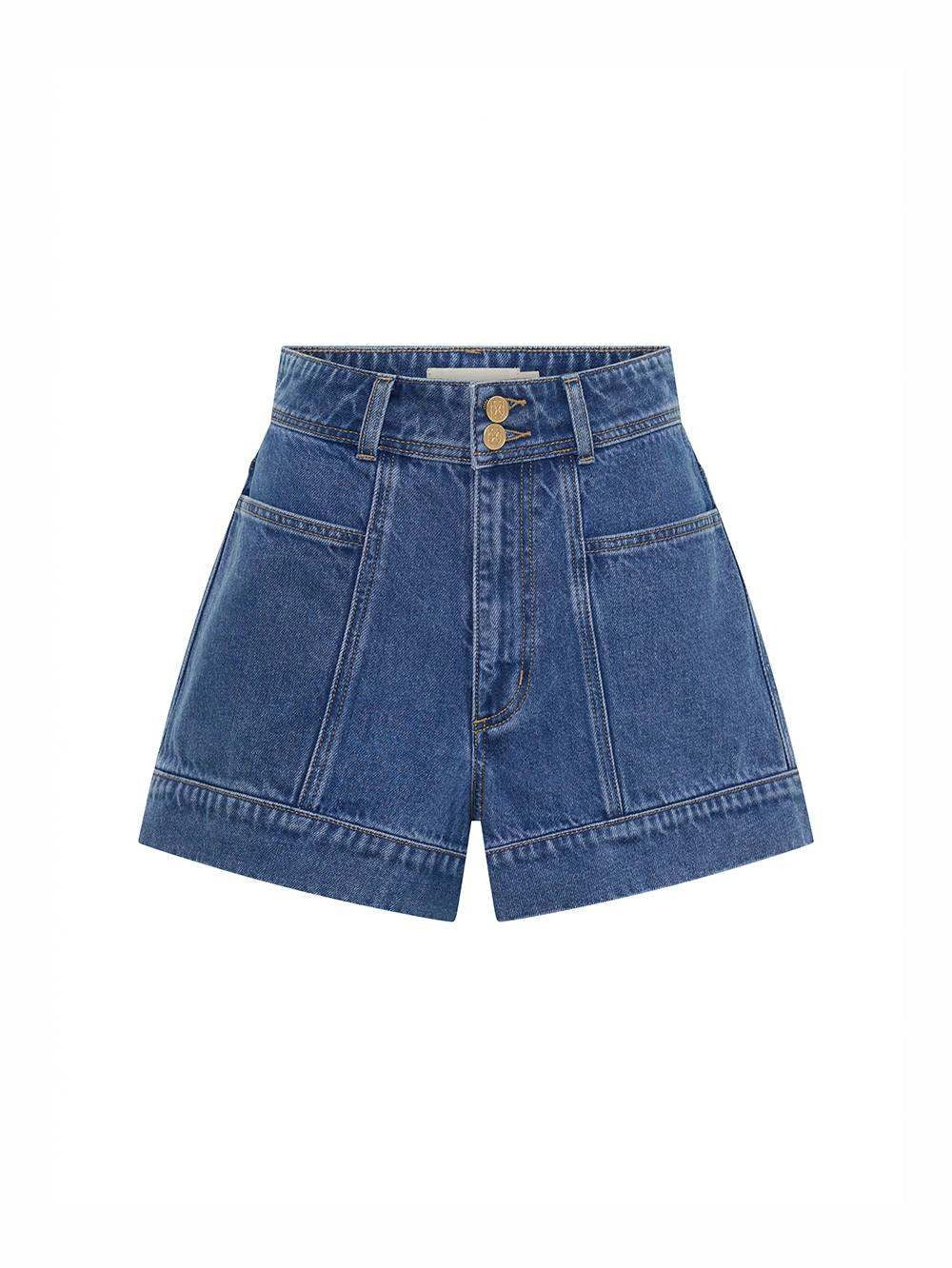 Kivari Rita Denim Short - Drift Blue