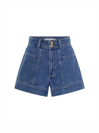 Kivari Rita Denim Short - Drift Blue