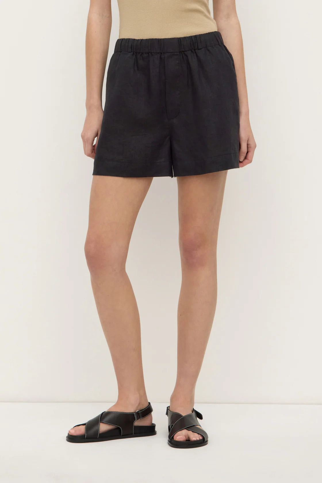 Assembly Label Everyday Linen Short -Black