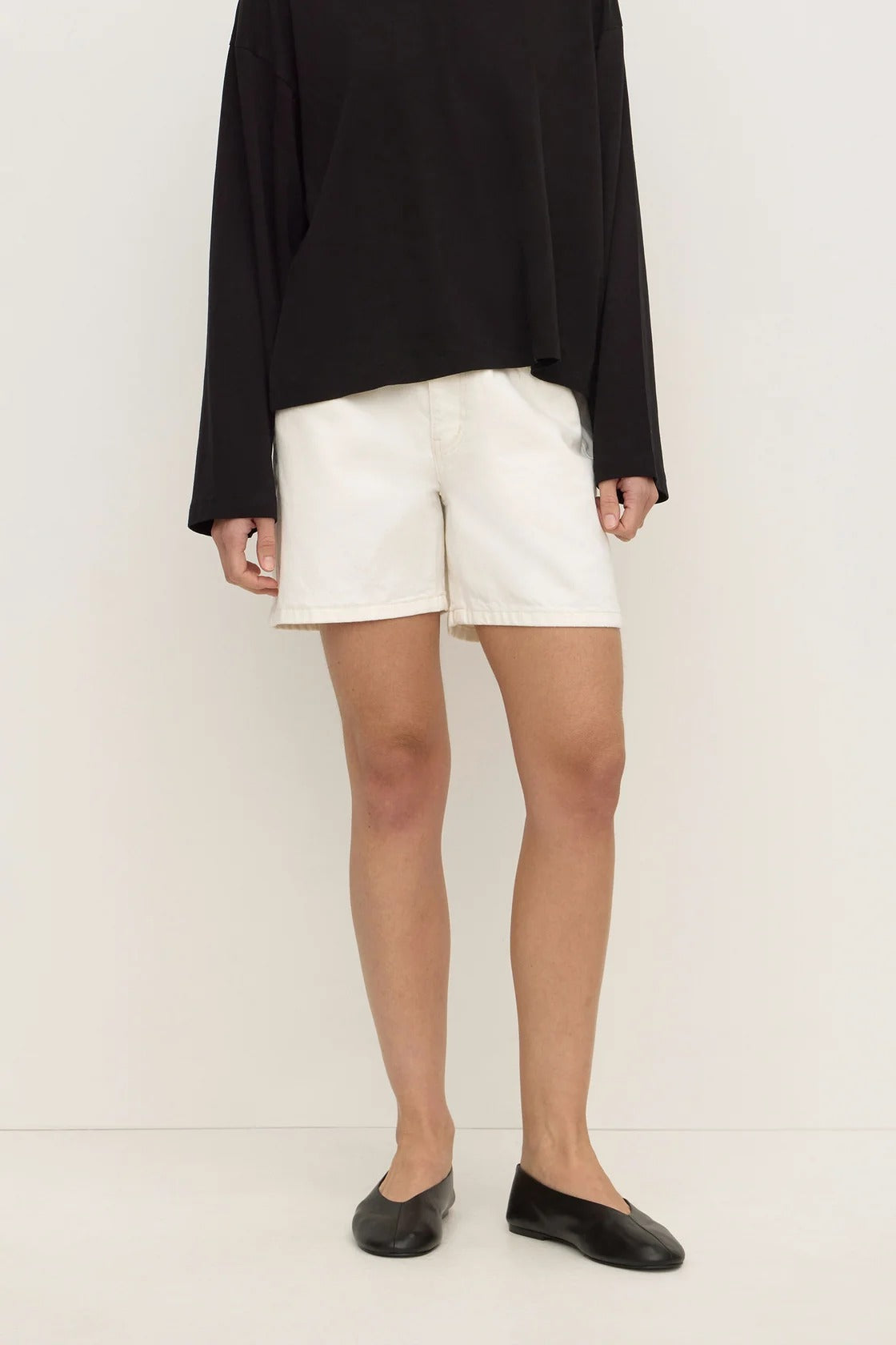 Assembly Label Mid Rise Denim Short - Vintage White