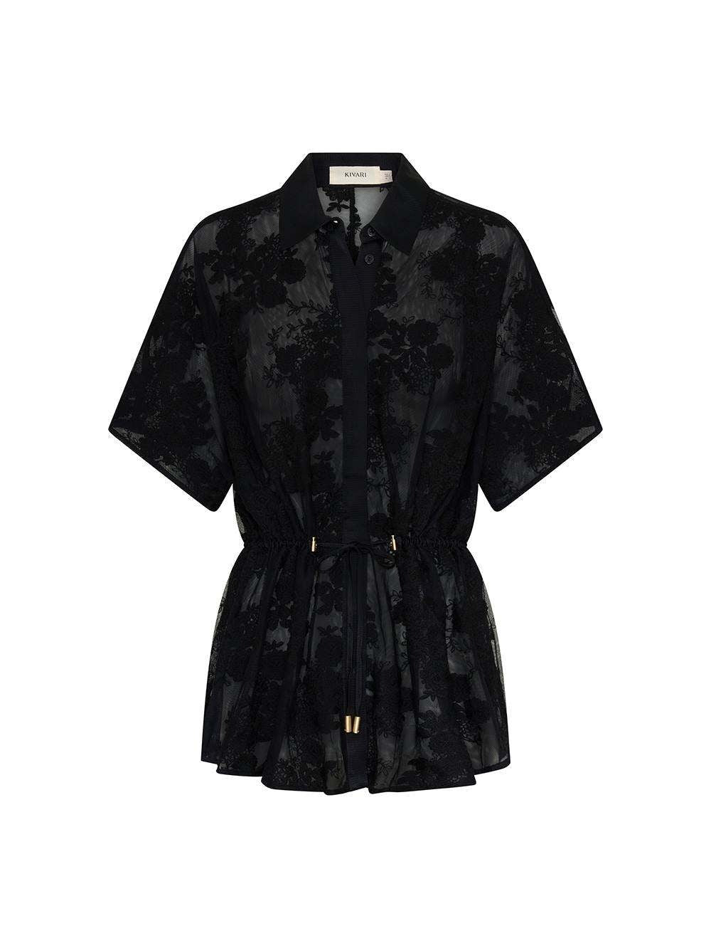 Kivari Jaxon Lace Shirt - Black