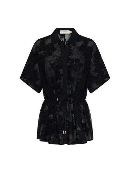 Kivari Jaxon Lace Shirt - Black
