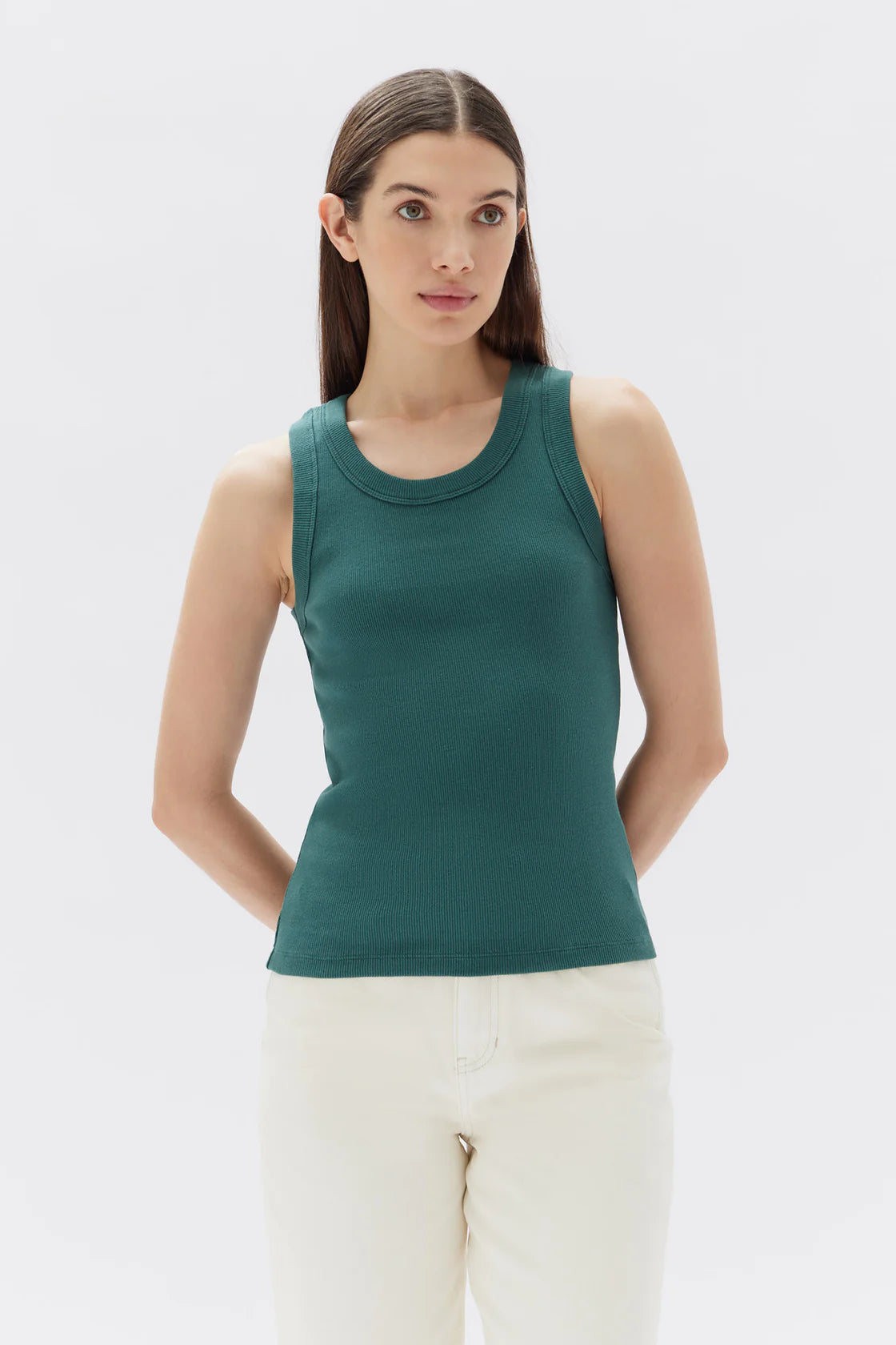 Miana Organic Rib Tank - Lulu & Daw - Assembly Label -  - Lulu & Daw - Australian Fashion Boutique