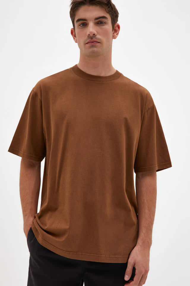 Mens Oversized Tee Burnt Ochre - Lulu & Daw - Assembly Label Mens - Assembly Labels Mens, mens - Lulu & Daw - Australian Fashion Boutique