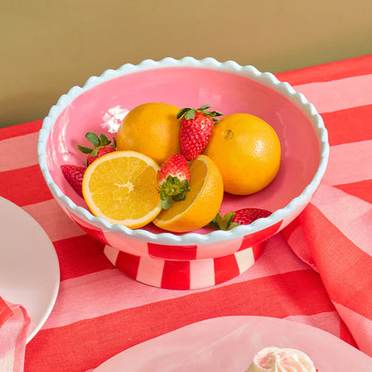 Ceramic Fruit Bowl - Stripe
