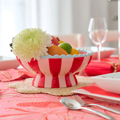 Ceramic Fruit Bowl - Stripe