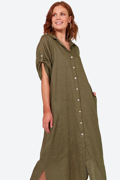 Studio Shirt Dress - Lulu & Daw - Eb & Ive - dress, linen - Lulu & Daw - Australian Fashion Boutique