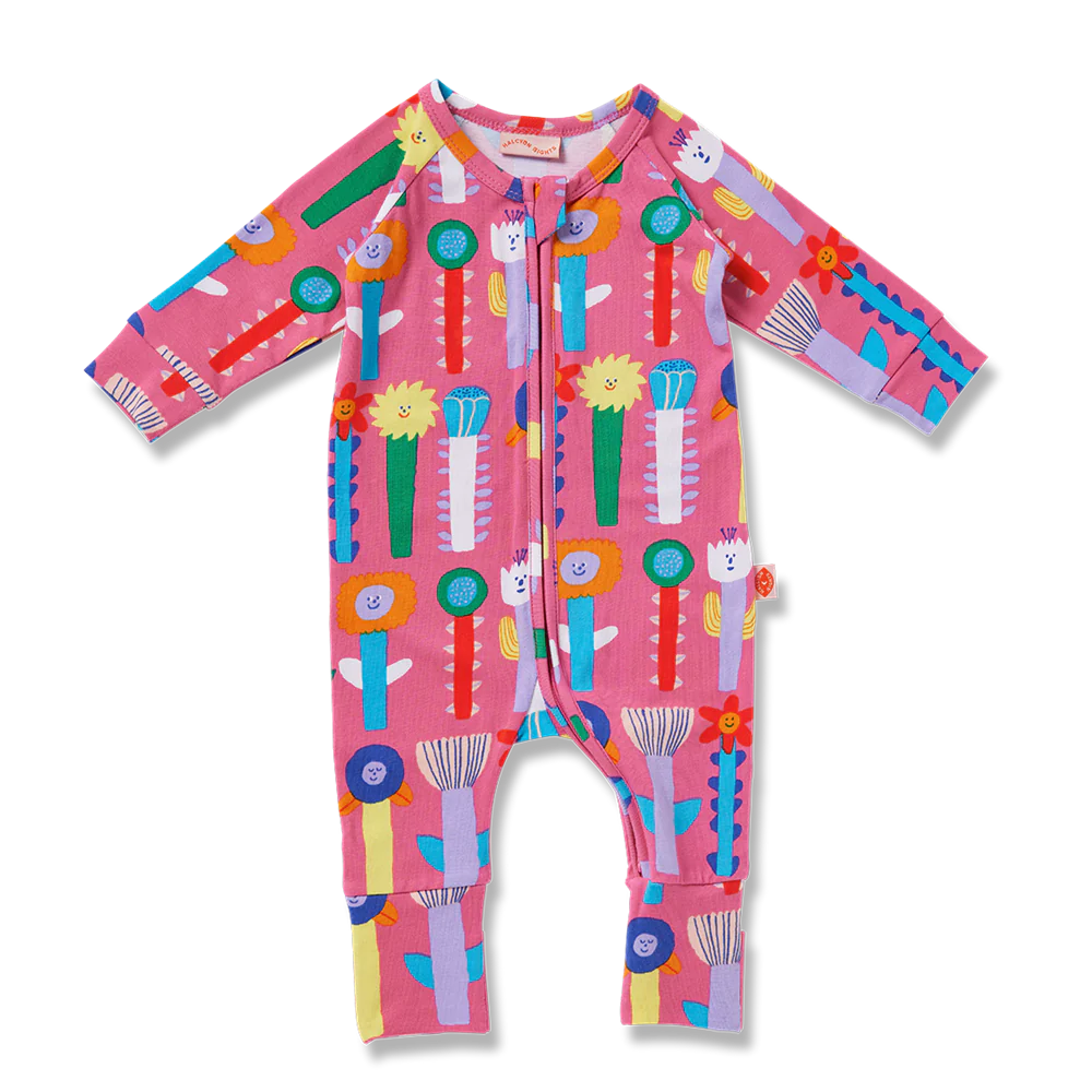 Growing Tall Long Sleeve Romper - Lulu & Daw - Halcyon Nights - childrenswear, halcyon nights, new arrvials - Lulu & Daw - Australian Fashion Boutique