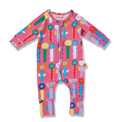 Growing Tall Long Sleeve Romper - Lulu & Daw - Halcyon Nights - childrenswear, halcyon nights, new arrvials - Lulu & Daw - Australian Fashion Boutique