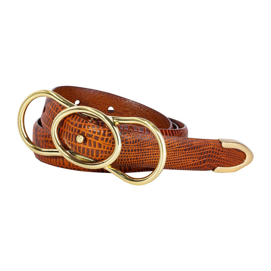 The Sora Belt - Cognac Lizard - Lulu & Daw - Sancia - accessories, belt, sancia - Lulu & Daw - Australian Fashion Boutique