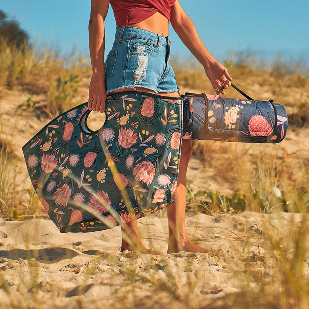 Beach Bag Aussie Flora Khaki - Lulu & Daw -  - annabel trends, christmas, home - Lulu & Daw - Australian Fashion Boutique