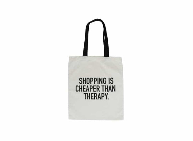Canvas Tote Bag – Shopping Is Cheaper - Lulu & Daw - Annabel Trends - under100 - Lulu & Daw - Australian Fashion Boutique