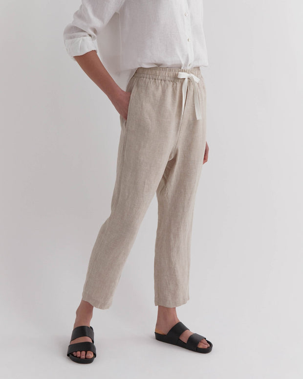Anya Linen Pants Oat - Lulu & Daw -  - 100% Linen, assembly label, pants - Lulu & Daw - Australian Fashion Boutique