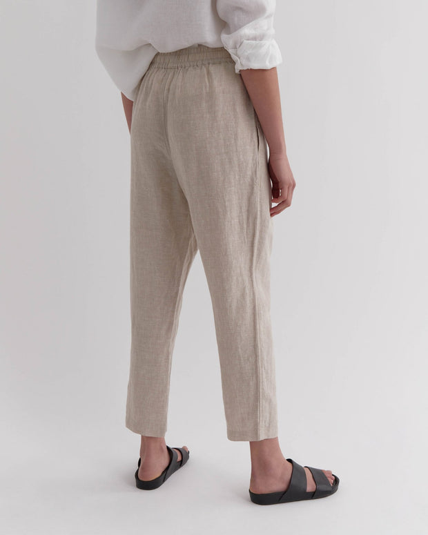 Anya Linen Pants Oat - Lulu & Daw -  - 100% Linen, assembly label, pants - Lulu & Daw - Australian Fashion Boutique