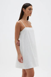 Broderie Anglaise Tully Mini Dress - White - Lulu & Daw - Assembly Label -  - Lulu & Daw - Australian Fashion Boutique